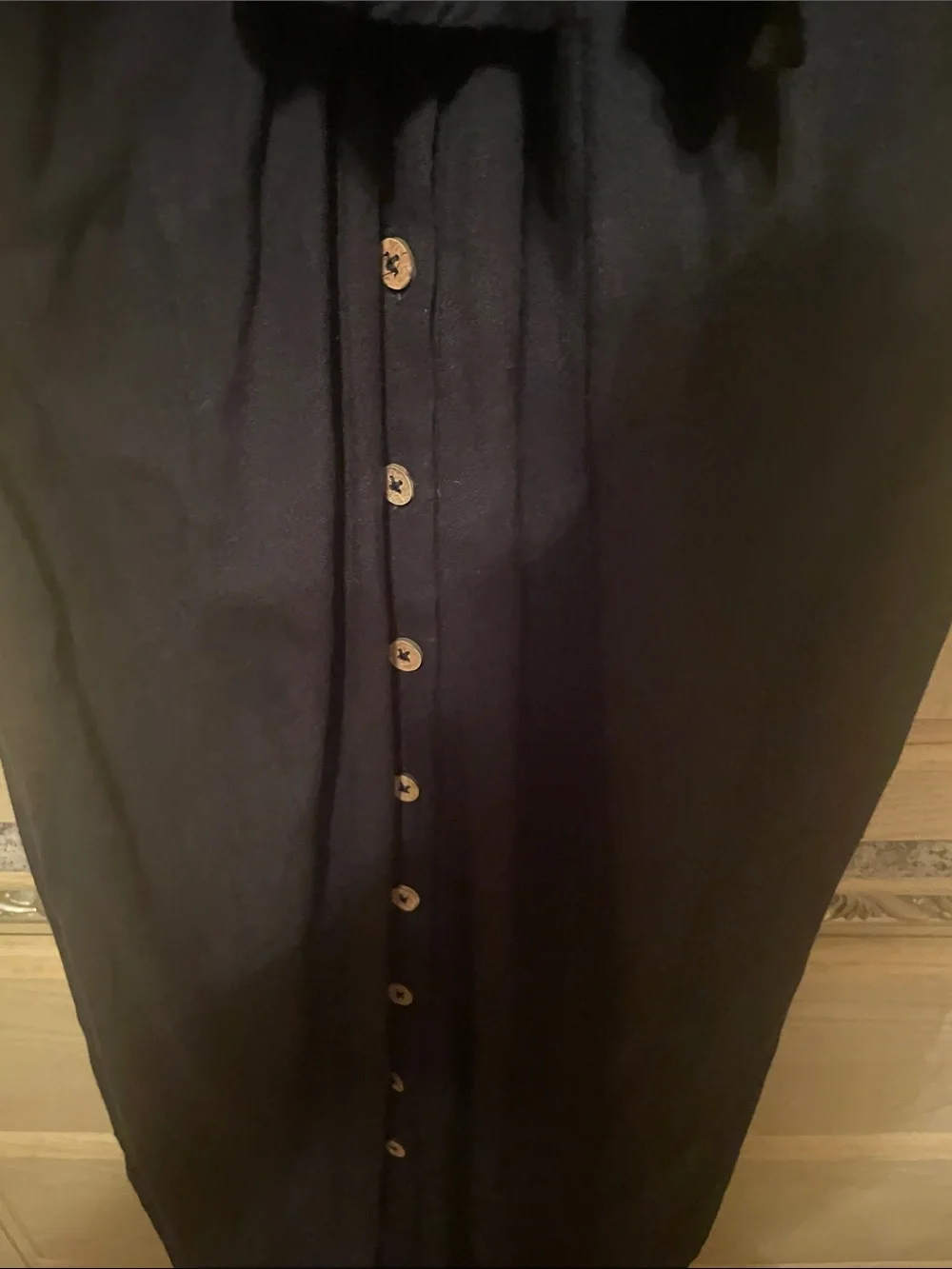 Free People Black Tie-Front Midi Dress - Women - Picture 2 of 6